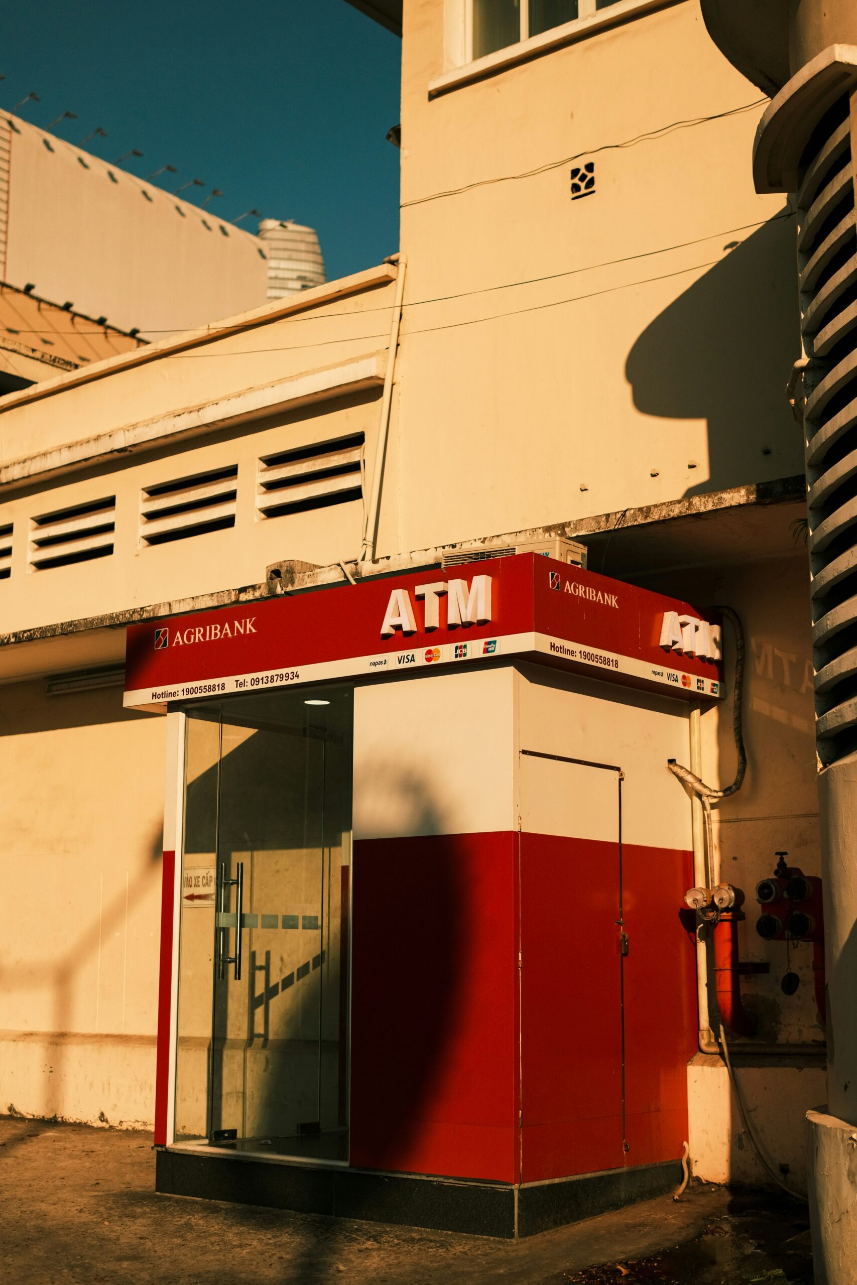 ATM Bank Security Guard Preventing Vandalism